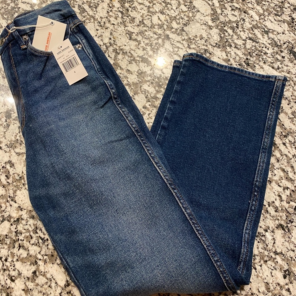 Good American Western Good Curve Straight Jeans